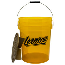 LERATON - BUCKET, Прозрачное ведро для мойки автомобилей с сепаратором (желтое) 20л